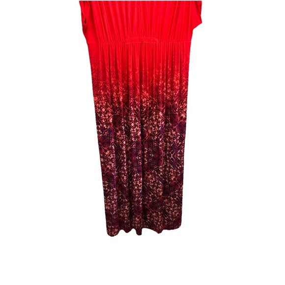 SOMA Grecian-Inspired Maxi Dress Tango Ombre Poppy in Women’s XXL - Picture 3 of 15